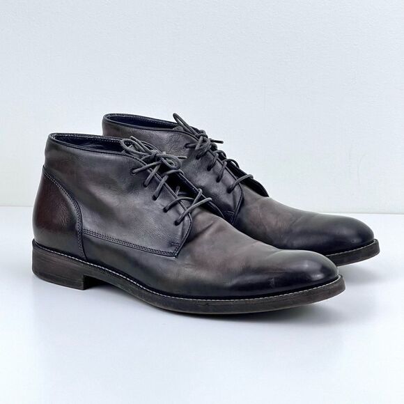 John Varvatos brown leather Oxford shoes